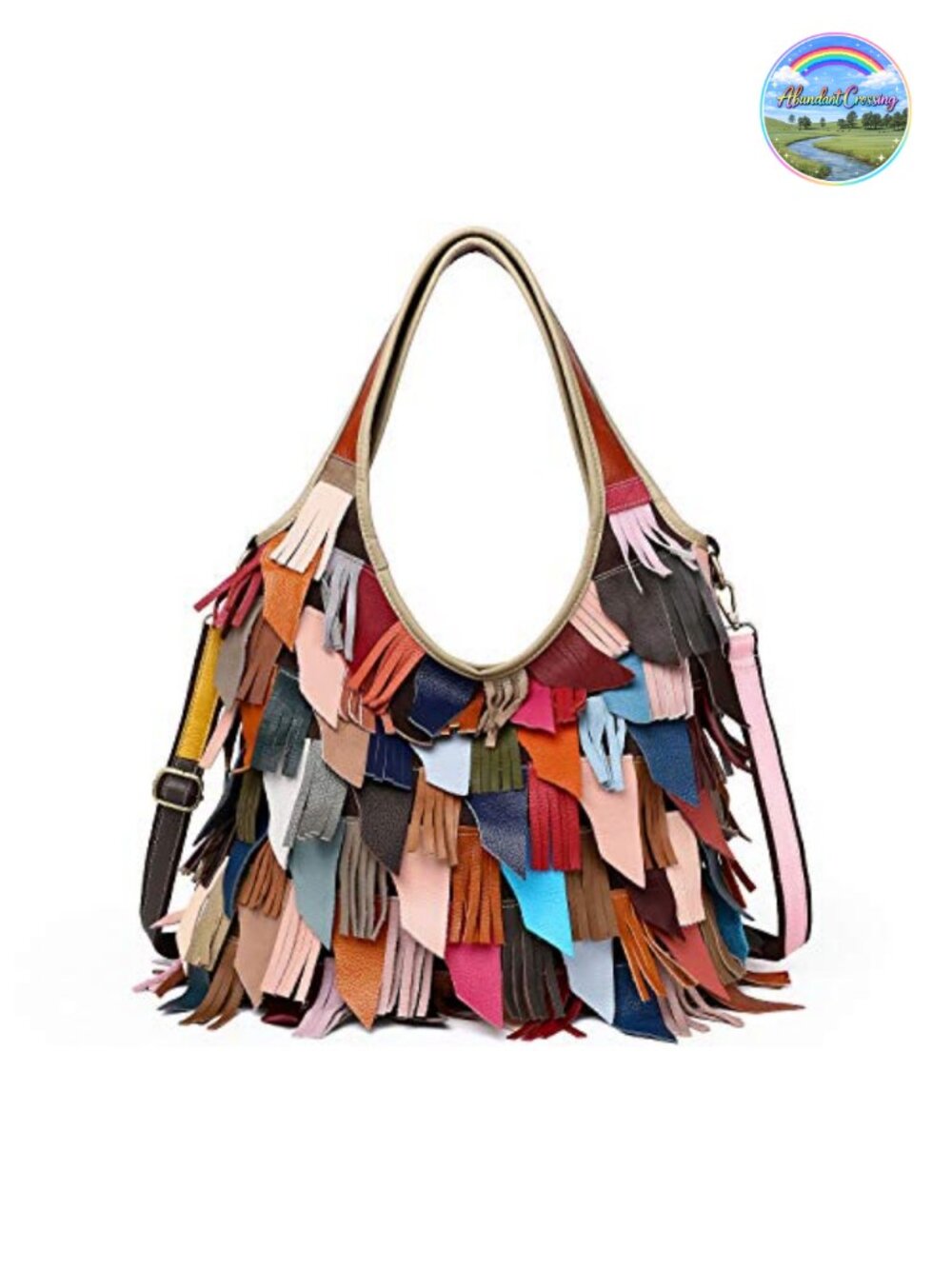 Genuine Leather Colorful Tote Handbag Hobo Large Shoulder Bag
